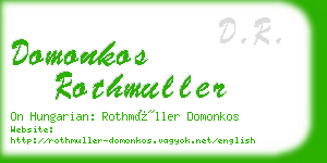domonkos rothmuller business card